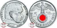DRITTE REICH 5 Reichsmark J 367 - Paul von Hindenburg -