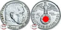 DRITTE REICH 5 Reichsmark J 367 - Paul von Hindenburg -