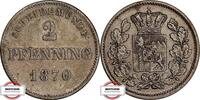 BAYERN 2 Pfennige 1870 AKS 184 - König Ludwig II. SS+