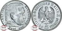 DRITTE REICH 5 Reichsmark J 360 - Paul von Hindenburg -