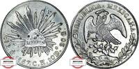 MEXIKO 8 Reales 1867 Mo CH KM 377.10 - Freiheitsmütze im Strahlenkranz VZ+