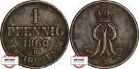 BRAUNSCHWEIG-CALENBERG-HANNOVER 1 Pfennig AKS 156 - König Georg V. -