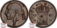 BELGIEN 50 Centimes KM 145 - Bergmann mit Grubenlampe -