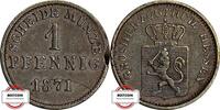 HESSEN-DARMSTADT 1 Pfennig AKS 131 - Großherzog Ludwig III. -
