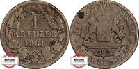 NASSAU 1 Kreutzer 1861 AKS 72 - Herzog Adolph SS 9,80 EUR9,31 EUR  zzgl. 3,90 EUR Versand
