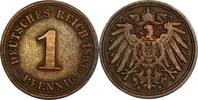 DEUTSCHLAND 1 Pfennig J 10 - Kursmünze aus dem Kaiserreich -