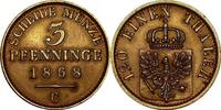 PREUSSEN 3 Pfennig KM 106 - Kursmünze -