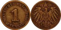 DEUTSCHLAND 1 Pfennig J 10 - Kursmünze aus dem Kaiserreich -