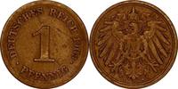 DEUTSCHLAND 1 Pfennig J 10 - Kursmünze aus dem Kaiserreich -