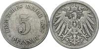 DEUTSCHLAND J 12 - Kursmünze aus dem Kaiserreich 5 Pfennig 1897 A S-SS