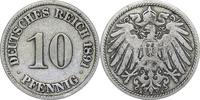DEUTSCHLAND 10 Pfennig J 13 - Kursmünze aus dem Kaiserreich -