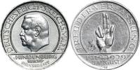 WEIMARER REPUBLIK 3 Reichsmark J 340 - Schwurhand -
