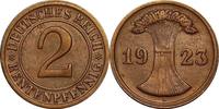WEIMARER REPUBLIK 2 Rentenpfennig J 307 - Münzen wurde nur 1923 und 1924 geprägt -