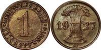 WEIMARER REPUBLIK 1 Reichspfennig J 313 - Kursmünze -