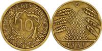 WEIMARER REPUBLIK 10 Reichspfennig J 317 - Kursmünze -