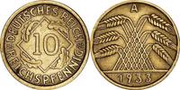WEIMARER REPUBLIK 10 Reichspfennig J 317 - Kursmünze -