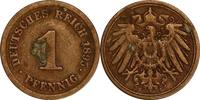 DEUTSCHLAND 1 Pfennig J 10 - Kursmünze aus dem Kaiserreich -