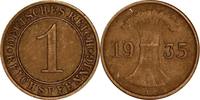WEIMARER REPUBLIK 1 Reichspfennig J 313 - Kursmünze der Weimarer Republik -