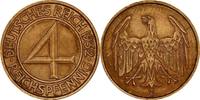 WEIMARER REPUBLIK 4 Pfennig J 315 - wurde nur 1932 geprägt -