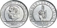 WEIMARER REPUBLIK 3 Reichsmark J 340 - Schwurhand -