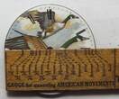 Sonstiges  Waltham 18 Size Canadian Geese Birds Nature Pocket Watch Porcelain Dial - LW483