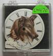 Sonstiges  Waltham 18 Size Rough Collie Dog Animal Color Pocket Watch Porcelain Dial LW470
