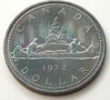 Kanada Dollar 1972 Canada Silver  - Nice Bluish Aqua Blue Toning Toned Coin - G530