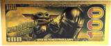 US Paper Money  Grogu Mandalorian Din Djarin Star Wars $100 24K Gold Foil Plated Bill Note XX183