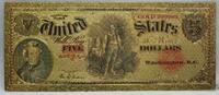 USA Banknoten 1907 $ $5 Legal Tender US Woodchopper Note Novelty 24K Gold Plated 6 - GFN16 -