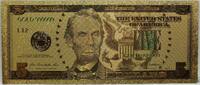 USA Banknoten 2009 $ $5 Federal Reserve Note Novelty 24K Gold Foil Plated Note Bill 6 - GFN19 -