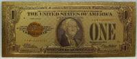 US Paper Money $1 Silver 1928  Certificate Funnyback Novelty 24K Gold Foil Plated Note 6 GFN04