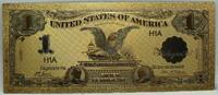 US Paper Money $1 Silver 1899 Black Eagle  Certificate Novelty 24K Gold Plated Note 6 - GFN03