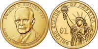 USA $1 Coin Dwight D Eisenhower Ik Presidential Dollar Golden Philadelphia PRP34 -
