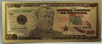 USA Banknoten 2009 $ $50 US Federal Reserve Novelty 24K Gold Foil Plated Note Bill 6 - GFN28 -