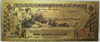 US Paper Money $1 Silver 1896  Certificate Educational Novelty 24K Gold Plated Note 6 GFN02