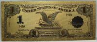 US Paper Money $1 Silver 1899 Black Eagle  Certificate Novelty 24K Gold Plated Note 6 - GFN03