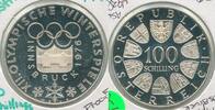 Europa 100 Schillings Austria Winter Olympies Innsbruck Silver Proof -KR485 -