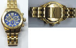 Sonstiges Invicta 11 Specialty 6623 Blue Dial Gold-Tone Men's Wristwatch - H256 -