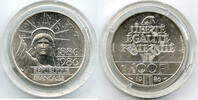 Europa 1986 France France 100 Francs Statue of Liberty Silver Coin - B558 -