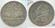 Europa 100 Francs Silver France Birth Of General Lafayette Coin - SR94 -