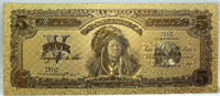 USA Banknoten 1899 $ $5 Indian Chief Silver Certificate Novelty 24K Gold Plated Note 6 - GFN15 -