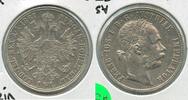 Europa One Florin Austria Silver Coin Franz Joseph I - SR840 -