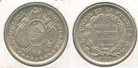 Weltmünzen 50 Centavos Bolivia .9000 Silver Coin - SS55 -