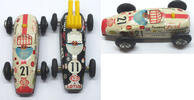 Sonstiges 1960's Ford Lotus STP Shackman Tin Litho Wind-Up Race Cars - J958 -