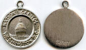 Exonumia Sterling Washington DC Nation's Capital 925 Silver Pendant Charm Medal - A135 -