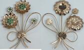 Sonstiges Sterling CoroCraft Straw Flowers Bouquet Silver Pin Brooch 3.7 Vintage LH378 -
