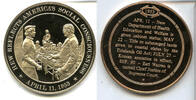 Exonumia Bronze Hew Reflects America's Social Consciousness Medal Franklin Mint - JL216 -