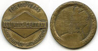 Exonumia Token Illinois Central 100 Years Railroad Medal Round Train - K428 -