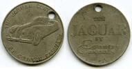 Exonumia Token Jaguar Coat by Country Casuals Medal Round Car Advertising - K429 -
