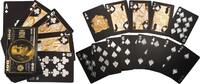 Sonstiges $100 Franklin Money Black & Gold Playing Cards Poker Deck Hold'Em Waterproof -